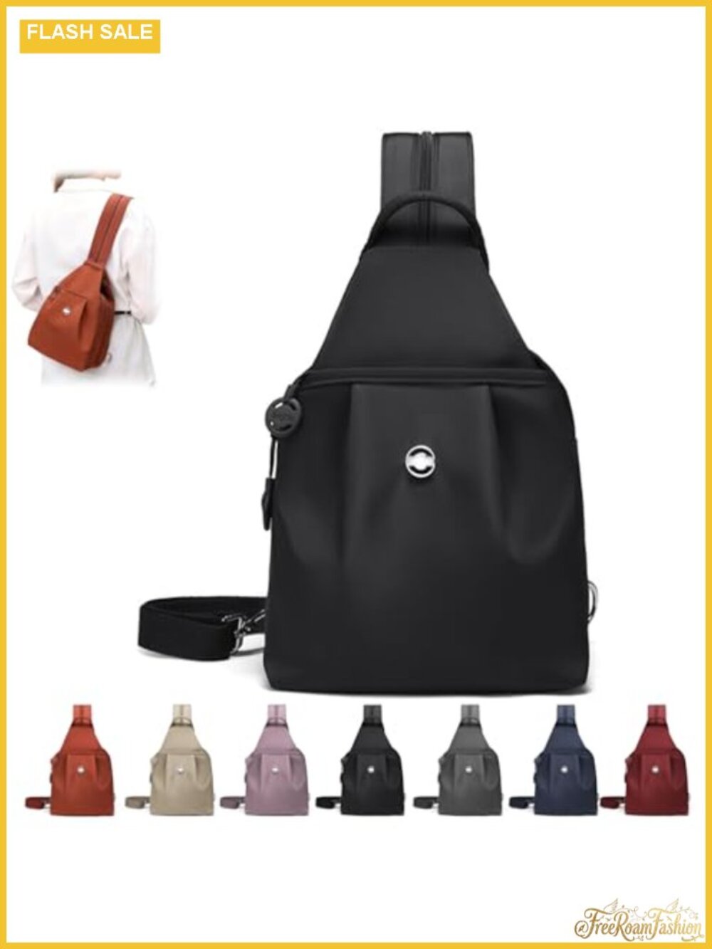3-in-1 Convertible Waterproof Nylon Travel Tote Backpack, Anti-Theft,